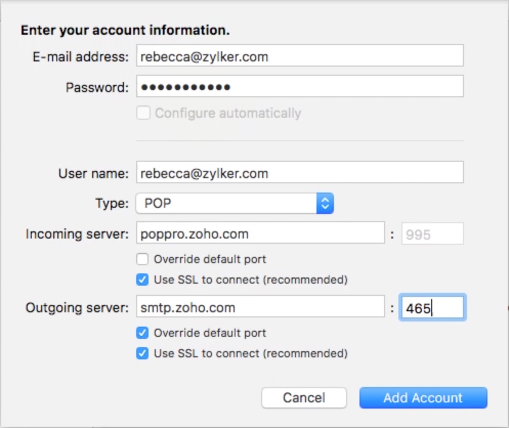 setting up gmail account in outlook for mac
